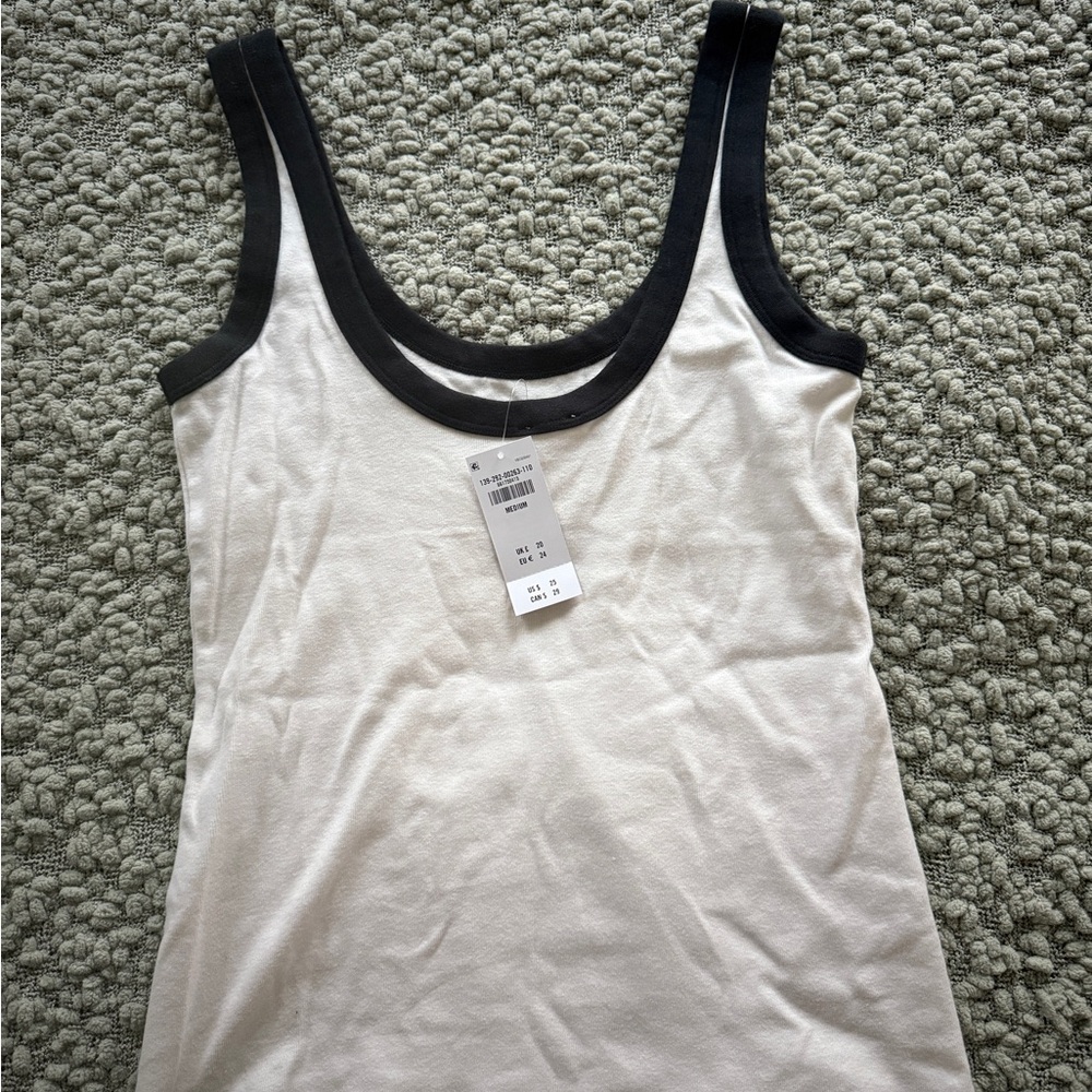 Abercrombie Black and White Tank Top
